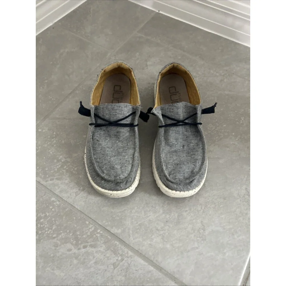 Hey Dude Wendy  Chambray White/Blue Size 9 Used No Box